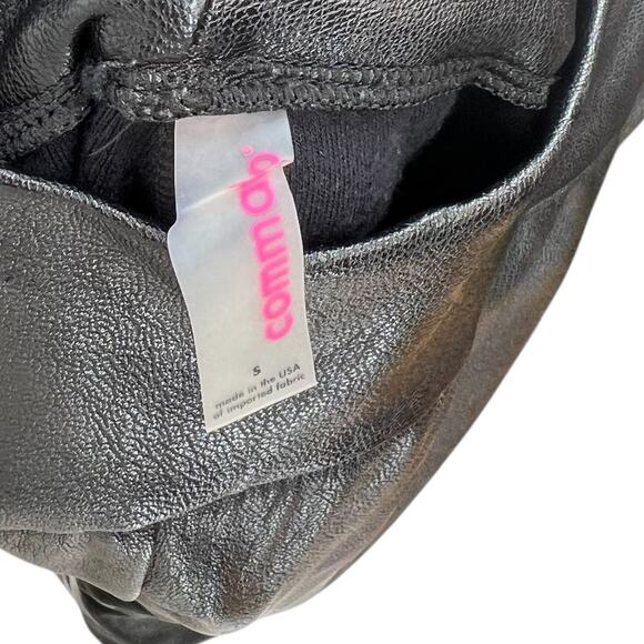 Commando Faux Leather Joggers Pants Pull-On Stretch Tapered Black Size‎ Small - Picture 7 of 10